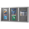 Visionchart Be Noticed Notice Case 3 Hinged Door 1830 X 1220Mm Black Frame Grey Backing BN-HDC-1812BL - SuperOffice