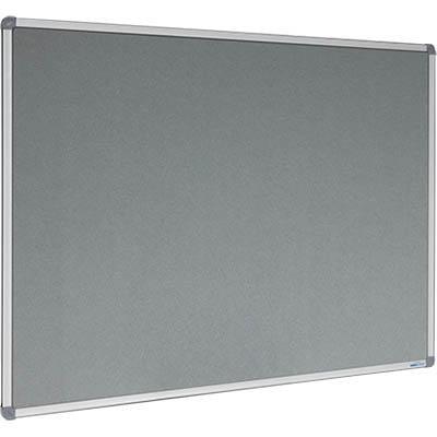Visionchart Corporate Felt Pinboard Aluminium Frame 1800 X 1200Mm Grey VF1812L - SuperOffice