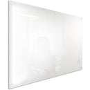 Visionchart Lumiere Magnetic Glassboard With Pen Tray 1500 X 1200Mm White VGB1512 - SuperOffice