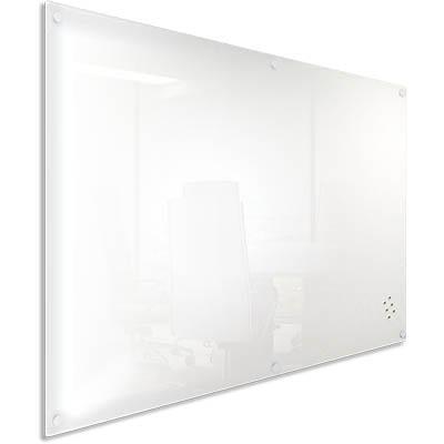 Visionchart Lumiere Magnetic Glassboard With Pen Tray 900 X 600Mm White VGB9060 - SuperOffice