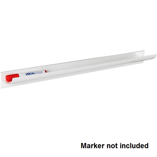 Visionchart Magnetic Glassboard Perspex Pen Tray 50cm GBTRAY-PLASTIC - SuperOffice