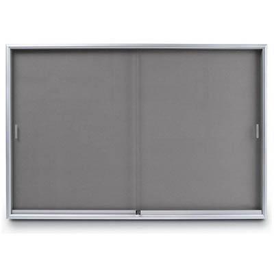 Visionchart Notice Case Sliding Door 1500 X 900Mm Felt Background SGCF2 - SuperOffice