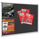 Visionchart Smooth Velour Pinboard Aluminium Frame 1800 X 1200Mm Charcoal PRE0468 - SuperOffice
