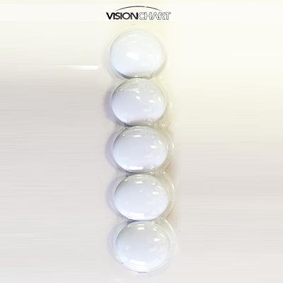 Visionchart Super Strong Glassboard Magnetic Buttons 30Mm White Pack 5 X-MGP3010 - SuperOffice