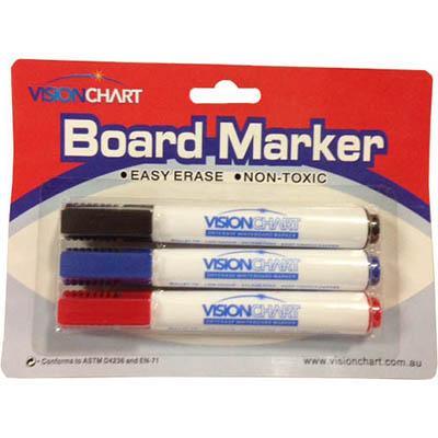 Visionchart Whiteboard Marker Bullet Assorted Pack 3 VA0016 - SuperOffice