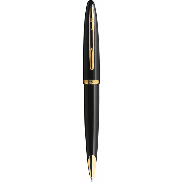 Waterman Carene Ballpoint Pen Lacquer Black Gold Trim Gift Box S0700380 - SuperOffice