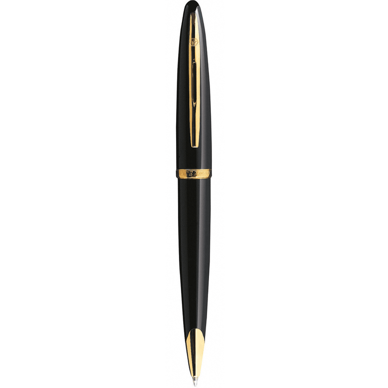 Waterman Carene Ballpoint Pen Lacquer Black Gold Trim Gift Box S0700380 - SuperOffice