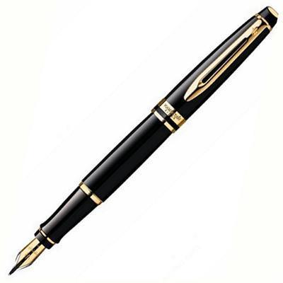 Waterman Expert Fountain Pen Laque Black Gold Trim AP013551P - SuperOffice
