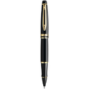 Waterman Expert Rollerball Pen Laquer Black Gold Trim Gift Box S0951680 - SuperOffice