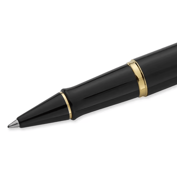 Waterman Expert Rollerball Pen Laquer Black Gold Trim Gift Box S0951680 - SuperOffice