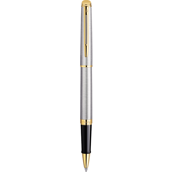 Waterman Hemisphere Rollerball Pen Stainless Steel Gold Trim Gift Box S20102002 or S0920350 - SuperOffice
