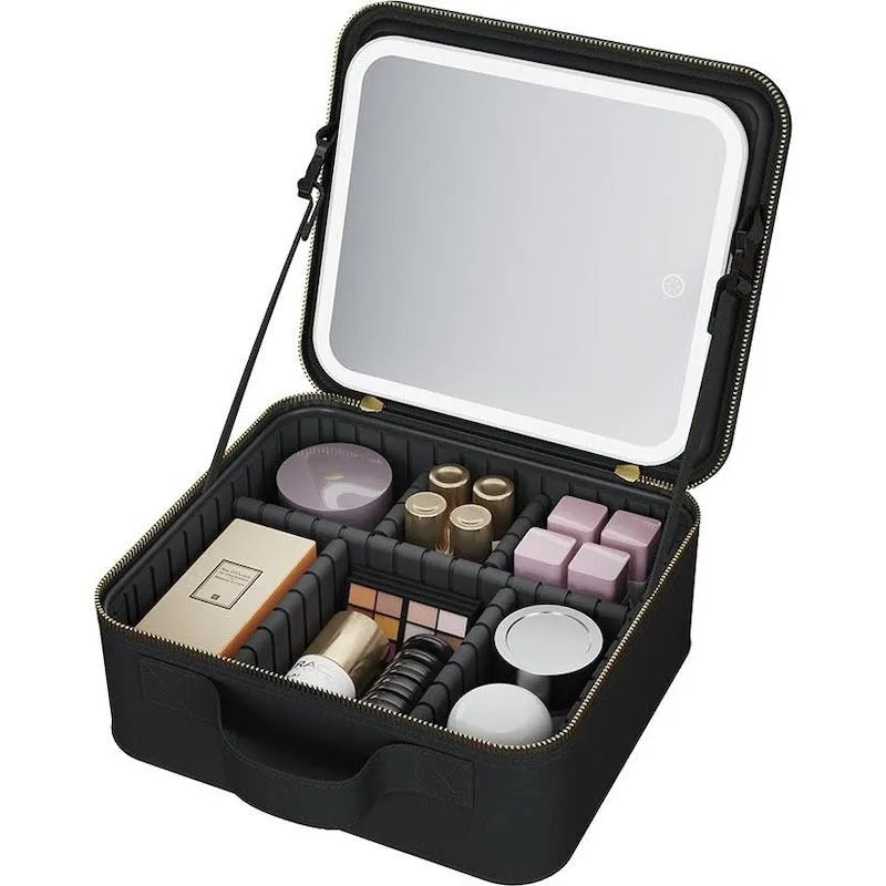 Wellcare Cosmetic Make Up Bag Case with Mirror LED Lights Portable WCSM398 - SuperOffice