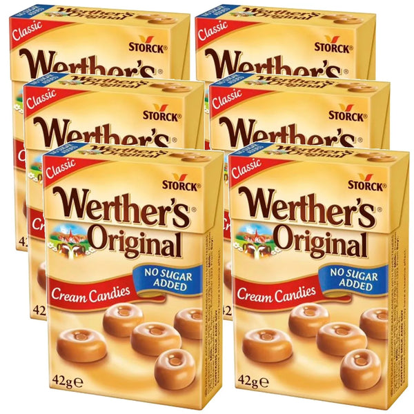 Werther's Original Cream Candies No Added Sugar 42g Pack 6 28600 - SuperOffice
