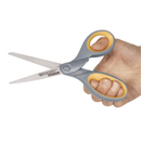 Westcott Titanium Bonded Scissors Clipped Tip Straight Handle 8" Inch Gray/Yellow 13529 - SuperOffice
