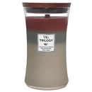 WoodWick Autumn Embers Trilogy Large Candle Crackles As It Burns 610G Hourglass WW1695211 - SuperOffice