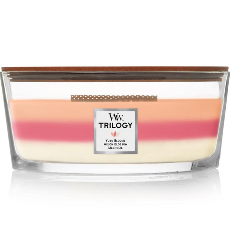 Woodwick Blooming Orchard Trilogy Candle Crackles As It Burns Ellipse Hearthwick WW1728615 - SuperOffice
