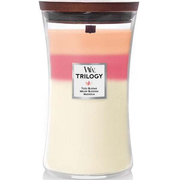 WoodWick Blooming Orchard Trilogy Large Candle Crackles As It Burns 610G Hourglass WW1728632 - SuperOffice