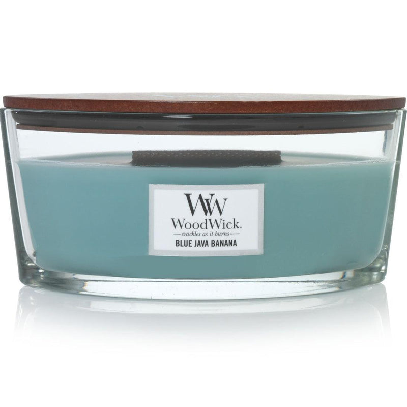 Woodwick Blue Java Banana Candle Crackles As It Burns Ellipse Hearthwick 1647907 - SuperOffice