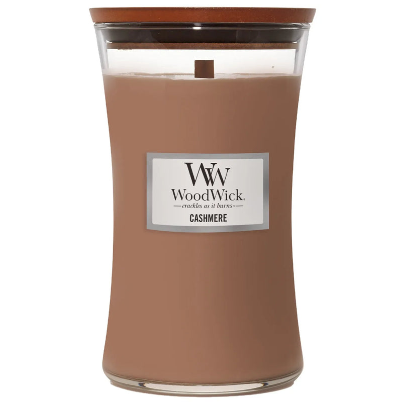 WoodWick Cashmere Large Candle Crackles As It Burns 610G Hourglass WW1720903 - SuperOffice