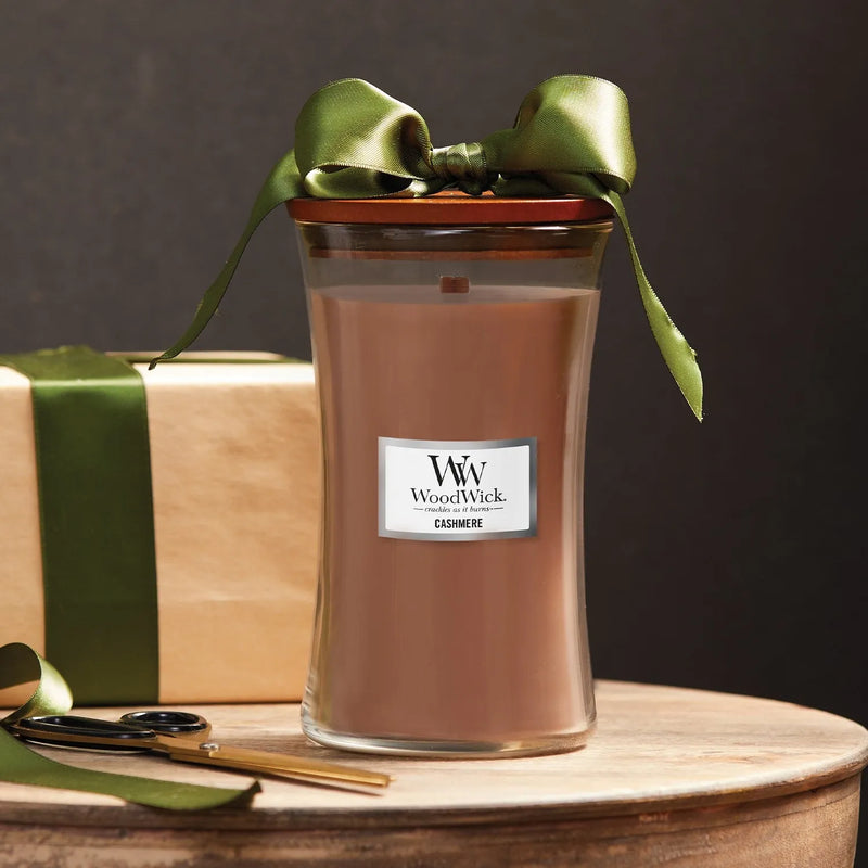 WoodWick Cashmere Large Candle Crackles As It Burns 610G Hourglass WW1720903 - SuperOffice