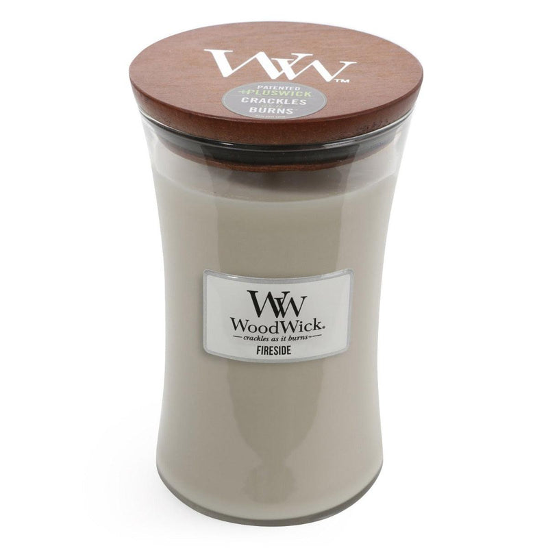 Woodwick Fireside Large Candle Crackles As It Burns 610G Hourglass 93106 - SuperOffice