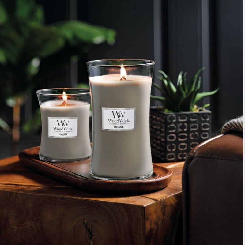Woodwick Fireside Large Candle Crackles As It Burns 610G Hourglass 93106 - SuperOffice