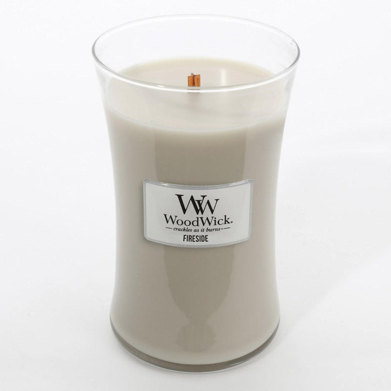 Woodwick Fireside Large Candle Crackles As It Burns 610G Hourglass 93106 - SuperOffice