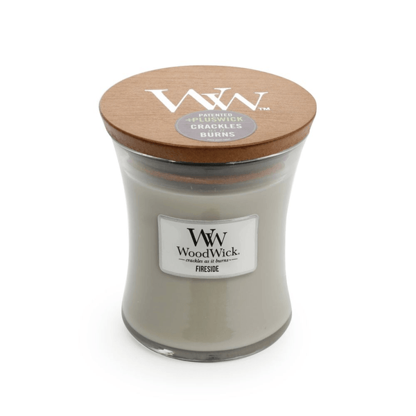 Woodwick Fireside Medium Candle Crackles As It Burns 275G Hourglass 92106 - SuperOffice