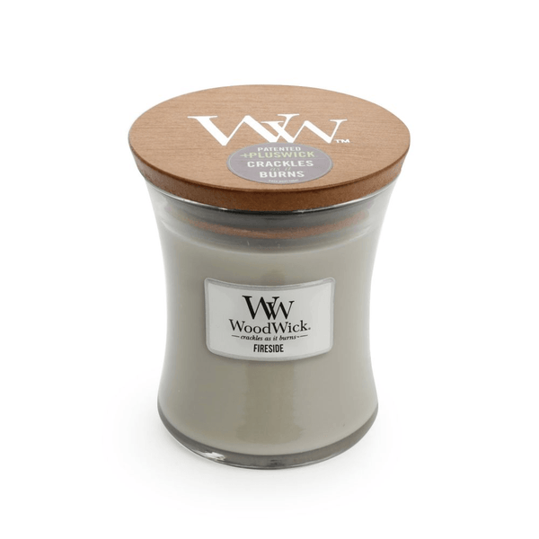 Woodwick Fireside Medium Candle Crackles As It Burns 275G Hourglass 92106 - SuperOffice