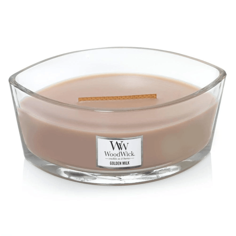 Woodwick Golden Milk Candle Crackles As It Burns Ellipse Hearthwick 1647908 - SuperOffice