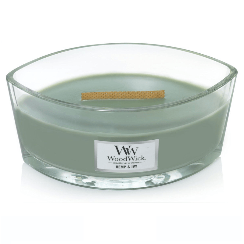 Woodwick Hemp & Ivy Candle Crackles As It Burns Ellipse Hearthwick 1647910 - SuperOffice