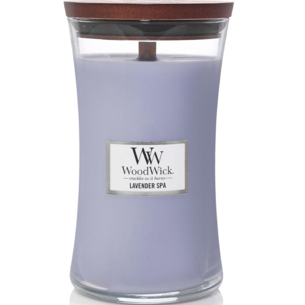 Woodwick Lavendar Spa Large Candle Crackles As It Burns 610G Hourglass 93492 - SuperOffice
