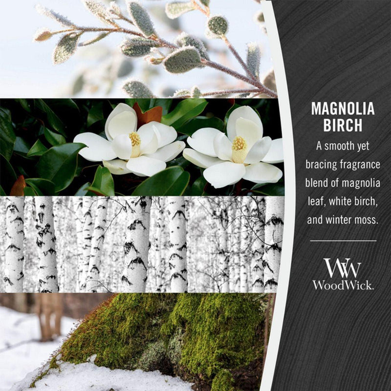 WoodWick Magnolia Birch Candle Crackles As It Burns Ellipse Hearthwick 1720911 - SuperOffice