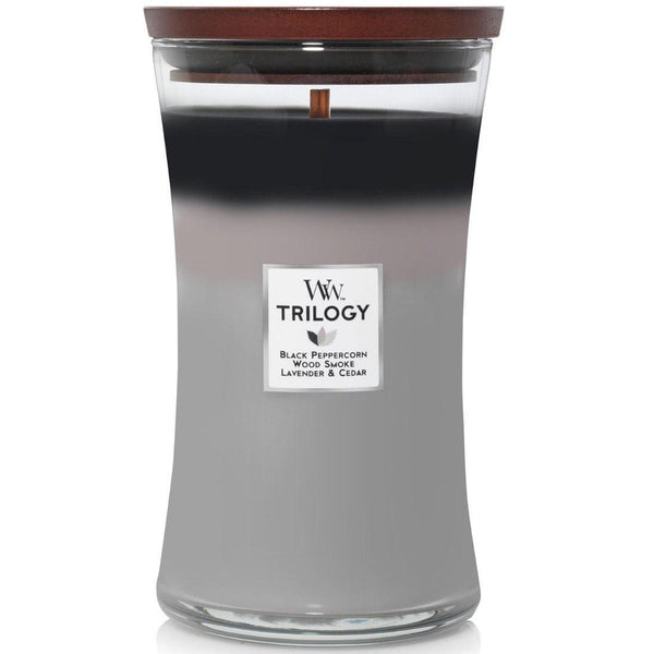 WoodWick Mountain Air Trilogy Large Candle Crackles As It Burns 610G Hourglass 1668450 - SuperOffice