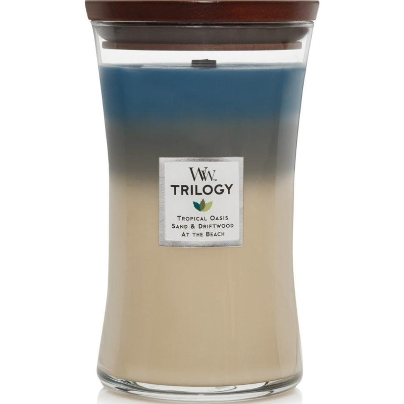 Woodwick Nautical Escape Trilogy Large Candle Crackles As It Burns 610G Hourglass 93957 - SuperOffice