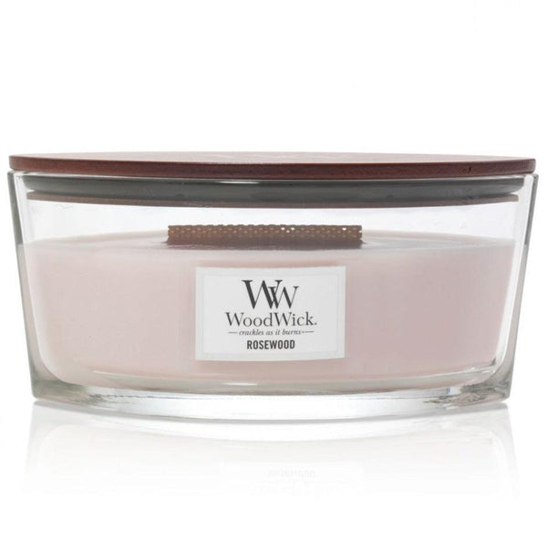 WoodWick Rosewood Candle Crackles As It Burns Ellipse Hearthwick 76025 - SuperOffice