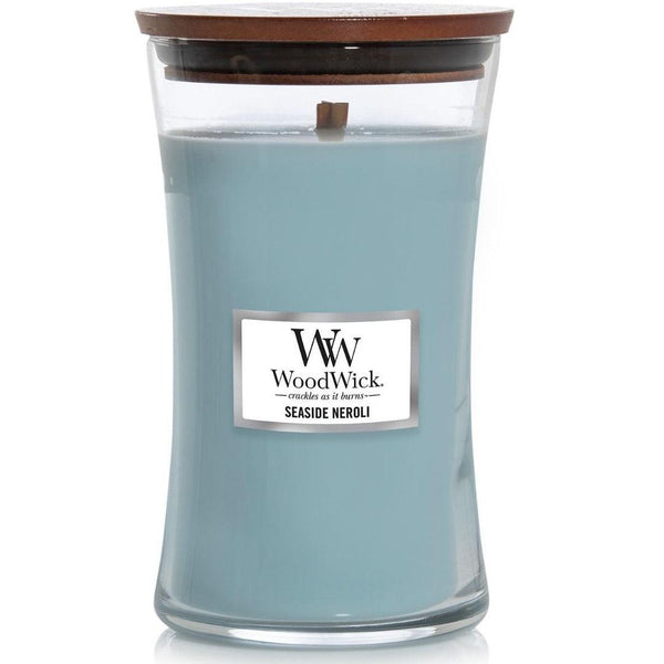 WoodWick Seaside Neroli Large Candle Crackles As It Burns 610G Hourglass 1681484 - SuperOffice