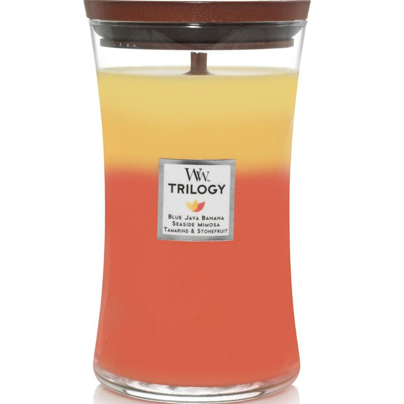Woodwick Tropical Sunrise Trilogy Large Candle Crackles As It Burns 610G Hourglass 1647930 - SuperOffice