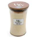 WoodWick Vanilla Bean Large Candle Crackles As It Burns 610G Hourglass 93112 - SuperOffice