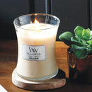 WoodWick Vanilla Bean Medium Candle Crackles As It Burns 275G Hourglass WW92112 - SuperOffice