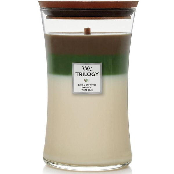 WoodWick Verdant Earth Trilogy Large Candle Crackles As It Burns 610G Hourglass 1633031 - SuperOffice