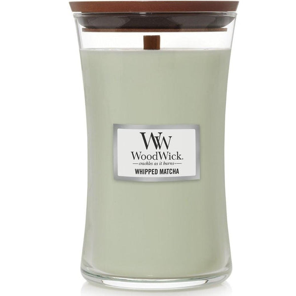 WoodWick Whipped Matcha Large Candle Crackles As It Burns 610G Hourglass 1681483 - SuperOffice
