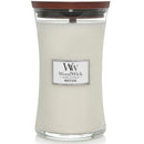 WoodWick White Teak Large Candle Crackles As It Burns 610G Hourglass 93039 - SuperOffice