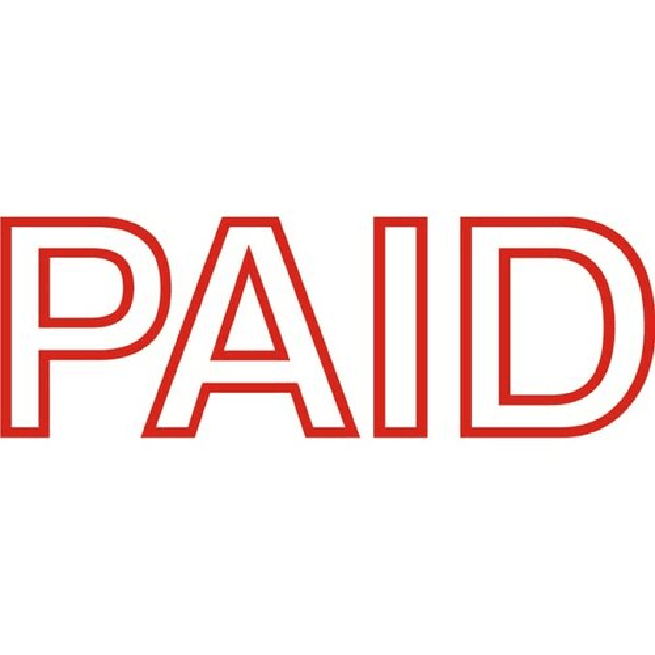 Xstamper 1005 Message Stamp Paid Red Pre-Inked Ready To use 57100562 - SuperOffice