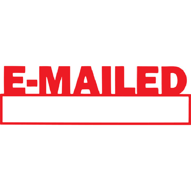 Xstamper 1650 Message Stamp Emailed/Date Box Red [1650] 57165062 - SuperOffice