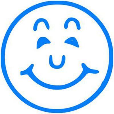 Xstamper Merit Stamp Smiley Blue 5113033 - SuperOffice