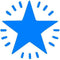 Xstamper Merit Stamp Twinkle Star Blue 5113653 - SuperOffice