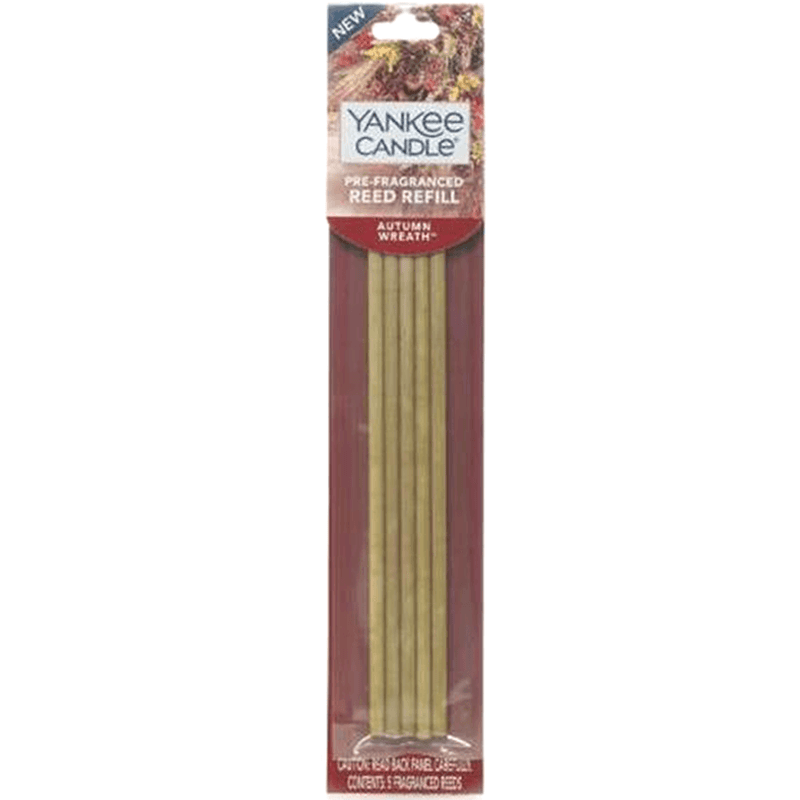 Yankee Candle Reed Diffuser Pre-Fragranced AUTUMN WREATH Sticks Incense Refill Pack 1609217 - SuperOffice