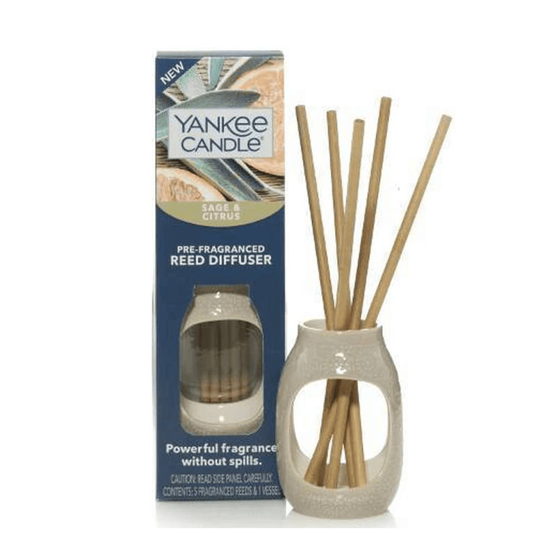Yankee Candle Reed Diffuser Pre-Fragranced SAGE + CITRUS Sticks Incense Kit Set 1609204 - SuperOffice