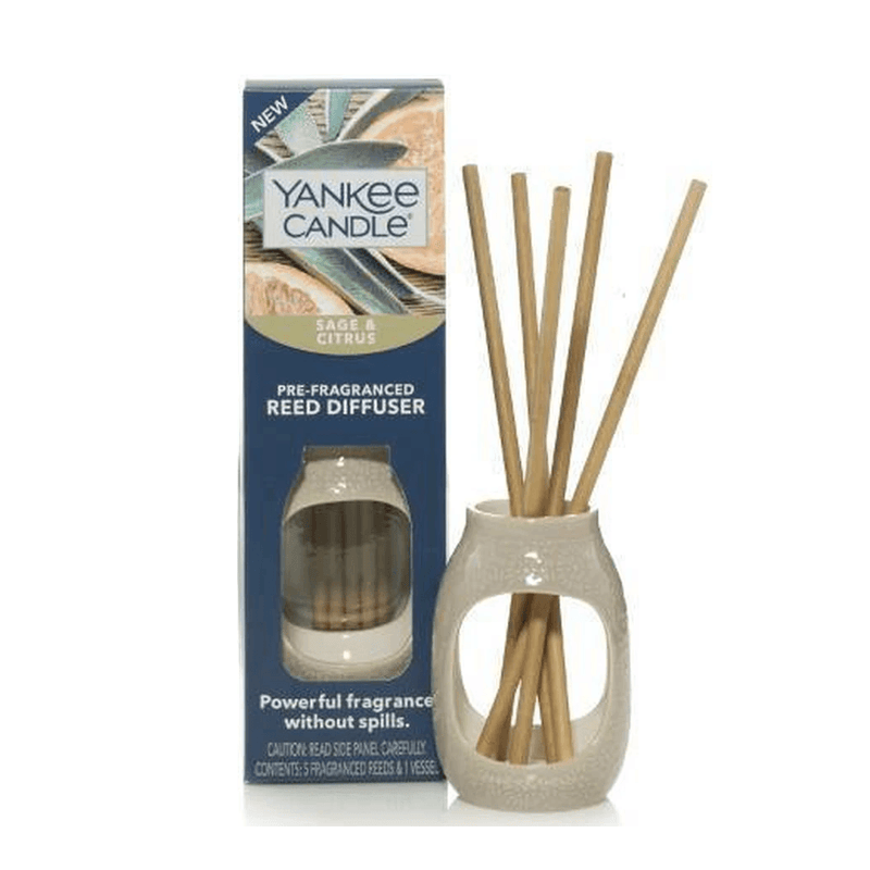 Yankee Candle Reed Diffuser Pre-Fragranced SAGE + CITRUS Sticks Incense Kit Set 1609204 - SuperOffice